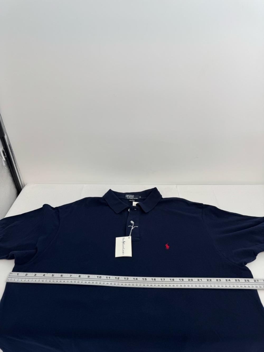 NWT Vintage Polo Ralph Lauren Polo Shirt Men’s XXL Navy Blue Embroidered Pony - Picture 5 of 7